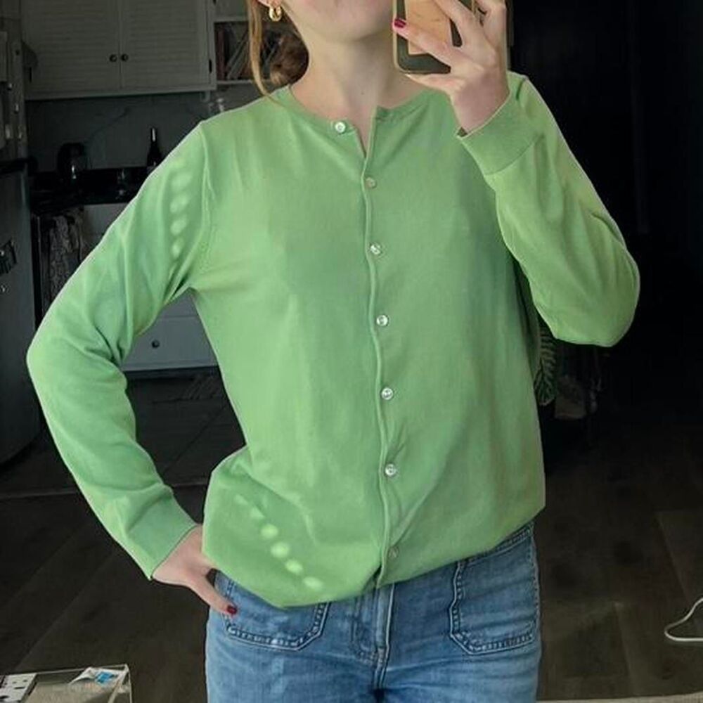 Lands-end Women's Green Cardigan